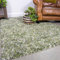 Dark Forest Green Speckled Thick Shaggy Shag Rug Beige Mottled Mixed Fluffy Warm Living Room Area Bedroom Rugs