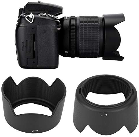 Bindpo HB-34 Gegenlichtblende, Kameraobjektiv Sonnenschutz Regenschutz Abdeckung Ersatz 52 mm für Nikon AF-S DX 55-200mm F/4-5.6G IF-ED, 85mm F/3.5G