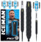 RED DRAGON Darts - Gerwyn Price Iceman Brass Edition 22g - Profi Dartpfeile Metallspitze Enthält Hardcore Weiß und Blau Dart Pfeile Flüge & Iceman Weiß Nylon Medium Schäften und Geldbörse
