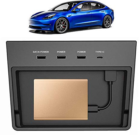 Tesla Model 3 USB Hub 5-in-1 Center Console Adapter Accessories for Tesla Model 3 (Before June 2020) (NOT for Model Y)