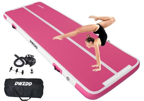 Dwzdd Gymnastik Air matte Track, 3 m/4 m/5 m/6 m Gymnastikmatte für Kinder, Turnmatte Aufblasbare Tumble Strecke für Zuhause/Fitnessstudio/Training/Cheerleading/Wasse