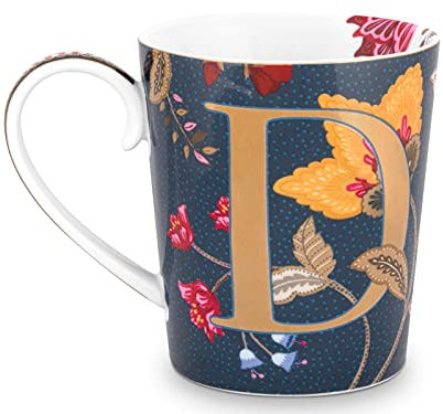 PIP STUDIO 51002253 Floral Fantasy Alphabet Becher blue D 0,35 l (1 Stück)