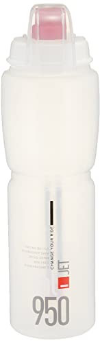 Elite Elite Unisex – Erwachsene Jet Plus Trinkflasche, Klar/Rot, 950ml