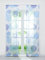 Delien Schiebevorhänge 2er Set Transparente Schiebegardinen mit Klettschiene Voile »Vogelnest« Vorhang mit Kreismuster Fenster Gardine Schal Flächenvorhänge Gardineschals BxH 57x245cm,Blau