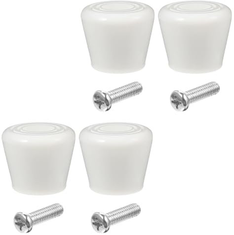 ABOOFAN 1 Set Rollschuh-Stopper, PU, doppelreihig, für Rollschuhe, Gummi, Rollschuhe, Zehenstopper, Stopfen mit Schrauben, weiß