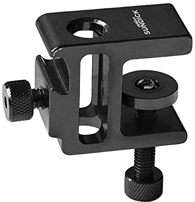 Demiawaking Morsetto da Tavolo per Lampada Morsetto di Montaggio per Tavolo Regolabile Supporto per Lampada da Tavolo Morsetto a c per Lampada, Lanterna, Fotocamera (Nero)