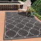 SANAT Outdoor Teppich Wetterfest - Teppich für den Innen- und Außenbereich - Balkon Teppich Wasserabweisend - Teppiche für Terrasse, Garten, Küche, Bad oder Wohnzimmer - Grau, 60 x 110 cm