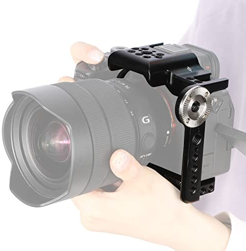 NICEYRIG Kamerakäfig aus Aluminiumlegierung, mit Rosettenhalterung, NATO-Schiene, Kaltschuh, kompatibel mit Sony A7 IV/ILCE-7RM5/α7R V