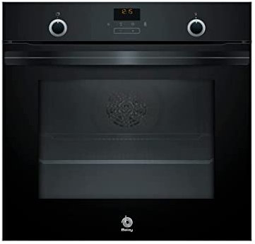Balay 3HB5158N2 - Horno, Multifunción, A, Encastrable, 60 cm, 71 l, 7 F, Aqualisis, Ap. Abatible, Cristal Negro, Control Comfort, 10 recetas, Lanzamiento 2022