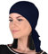 Soft Mütze aus Bambus Chemo Kopftuch für Frauen, Beanie für Damen, Mädchen || Sommer Herbst Frühling Long Slouch Beanie, Krebspatienten Kopfbedeckung Turban Eco Fiendly (Blau)
