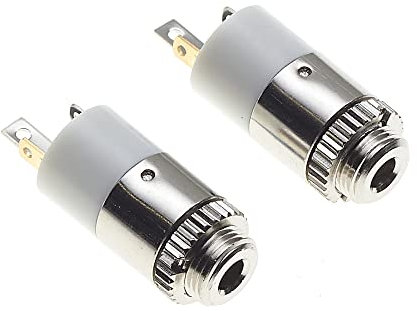 Keple 2.5mm Jack Socket, Estéreo, Chasis - Conector Para Soldar De Montaje En Panel Con 2 Terminales Y Tuerca De Bloqueo, Para Auriculares De Audio - Paquete De 2