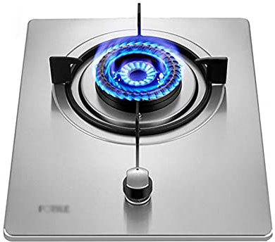 IBOWZ Gasherd,Gaskochfeld 2021 Upgrade Eingebauter Küchengasherd 5.0KW Edelstahlherd Kochfeld Einzelbrenner [Energieklasse A+] [Energieklasse A] (Color : NG)