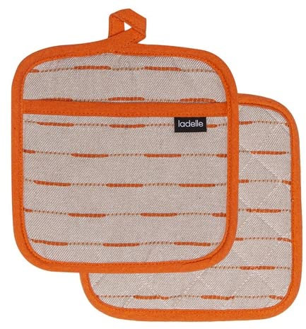Ladelle 41168 Eco Dash Lot de 2 maniques recyclées Orange pour cuisine