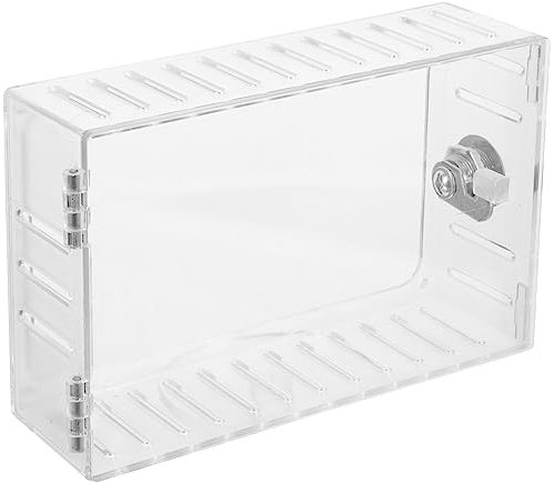 OSALADI Box Box (with Key) Immersion Water Heater Salt Candle Holder Puck Lock Beer Bottle Storage Thermostat Cover Clear Thermostat Guard for Wall Large Wall Cover Acrylic
