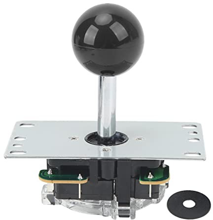 yaogohua Arcade Joystick Gamepad DIY Joystick Arcade Spiele Arcade Stick Arcade Spiel Fighting Stick Ersatzteile Pin Platine Mit Kugelkopf Pac Man Arcade Maschinen(Schwarz)