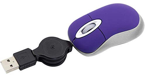 Persistence Mini USB Souris Filaire RéTractable Petite Petite Souris 1600 DPI Optique Compact Voyage Souris pour Windows 98 2000 XP Vista Version, 323899