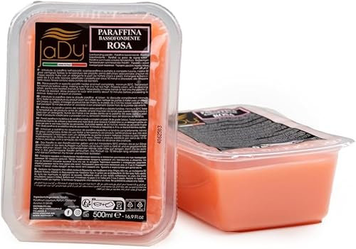 JaDy - Paraffina Solida 1Kg per Mani e Piedi | Idratazione Profonda | Effetto Calmante | Rilassamento Muscolare | Stimola Circolazione, Rosa