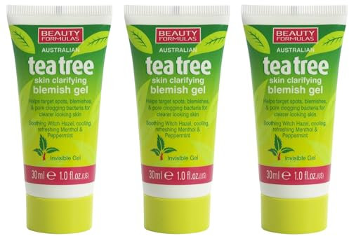Australian Tea Tree Skin Clarifying Blemish Gel - 30ml (3 Pack) - Fast-Acting Acne Control Treatment for Clear Skin - Natural Anti-Blemish Cleanser with Tea Tree Oil.