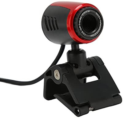 Akozon Webcam USB 2.0 HD con Microfono, Videocamera Web Girevole a 360 Gradi per PC Portatile, Adatta per Skype, MSN, Chiamate Zoom, Perfetta per Giochi Desktop, Piccola e