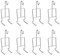 Aiciyimo 8Pcs Tea Cup and Saucer Display Stand Holder Rack Metal Cup Saucer Holder Display Coffee Mug Organizer