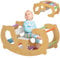AIYAPLAY 2 in 1 Klettergerüst Set mit Schaukelstuhl, Kletterbogen zum Schaukeln und Klettern, Kletterspielzeug aus Holz, für Kinder 1,5-4 Jahre, Indoor, Mehrfarbig