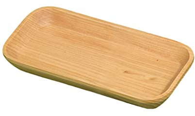 CRILSTYLEO Plateau Rectangulaire Naturel Pour Snacks Et Desserts Petit Plateau De Service Pour Fruits Salades Et Gâteaux