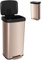 GiantexUK 50L/68L Recycling Pedal Bin, Stainless Steel Rectangular Trash Bin with Silent Soft Close Lid & Pedal, Fingerprint-Proof Recycle Dustbin for Home Kitchen (68L with Deodorant Box, Rose Gold)
