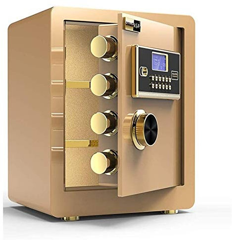JQQJZLC Tresore, Passwort-Safe, Zuhause, Alarm, Büro, Unterputz-Tresor, unsichtbar, klein, 45 cm, diebstahlsicherer Tresor (Farbe: Gold, Größe: 363–45 cm), Tresor