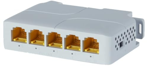 Qerwsdty 5 Port 1000Mbps POE Extender Netzwerk Switch Repeater Unterstützung IEEE802.3af/at/Bt 100m für POE Switch NVR IPC Einfache Installation Einfach zu Bedienen