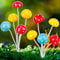 YiYa 2 Stück Lawn Ornament Dekor Pilze Gartenpilze Deko Bunte Garten Pilz Dekor für Indoor Outdoor Potting Shed Blumentopf für Fairy Garden Yard Dekoration