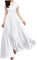 Générique Robe de soirée en Mousseline de Soie à Manches Courtes et col en V pour Femmes Princesse Glamour (White, XXXXXL)