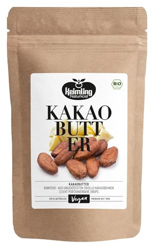 Bio Kakaobutter – 500 g – 100 % reine Kakaobutter aus kontrolliert biologischem Anbau – unraffiniert, vegan & naturbelassen – für Küche & Hautpflege