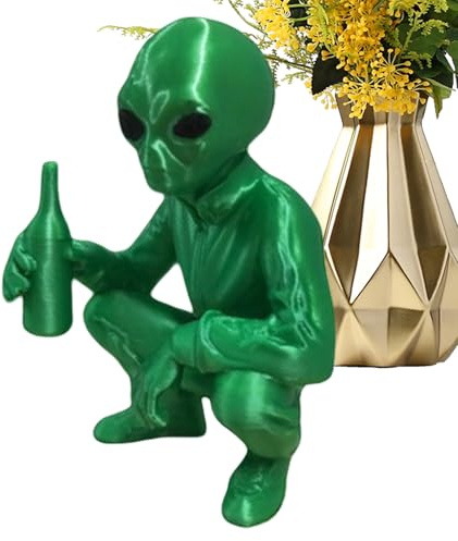 YNPQTDS Außerirdische Statue für den Garten | Kleine Alien Statue Sammlerfigur,Skulptur Gartenfiguren Halloween Deko Lustige Gartendekoration Für Garten Terrasse Hof Wohnzimmer Schlafzimmer