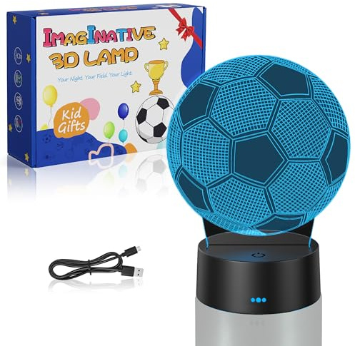 Fußballlampe Geschenke für Jungen, Fußball Nachtlicht für JungenGeburtstagsgeschenk für 6-, 7-, 8-, 9- und 10-Jährige