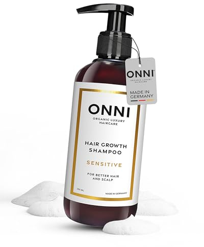 ONNI – SENSITIVE sanftes Shampoo für Haarwachstum 250ml – Haarpflege mit Follicusan, Aloe Vera & Glycerin – Hair Growth Haarshampoo ohne ätherische Öle & Duftstoffe – silikon- & parabenfrei