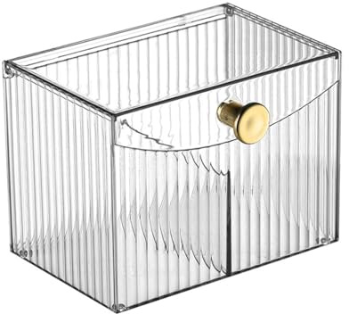 Porta Dischetti Struccanti Acrilico Dispenser per Cotton Fioc con Coperchio | Porta Cotton Fioc, Contenitore per Cotone idrofilo, Filo Interdentale e Fermagli per Capelli