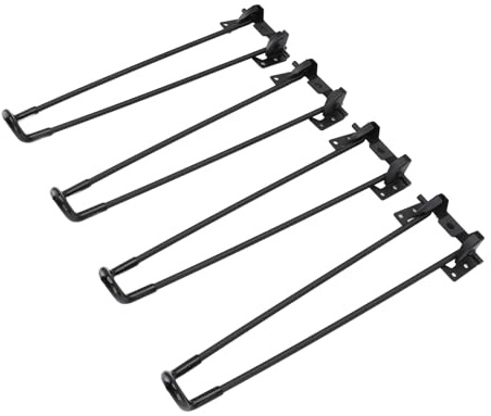 Bnineteenteam Tischbeine, Robustes Eisen mit Faltbarem Design, U-Form für Couchtische, Ideal für Kleine Räume und Vielseitige Verwendung (350mm)
