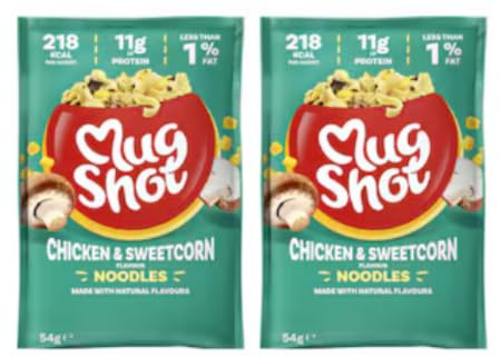 Mug Shot Chicken & Sweetcorn Flavour Noodles, Pack of 2