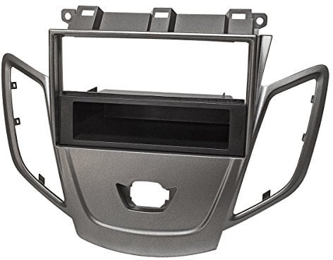 tomzz Audio 2415-101 Radioblende kompatibel mit Ford Fiesta JA8 ab 2009-2017 dunkelsilber mit DIN Ablagefach ohne Display