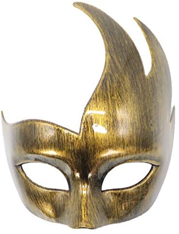 Coolwife Herren Venezianische Maskerade Maske Klassische Design Prom Mardi Gras Masken (Antikes Gold)