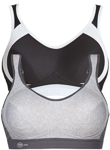 Anita 2er Pack Sport BH Extreme Control 5527 Gr. 90F in 1xheather Grey 1xschwarz