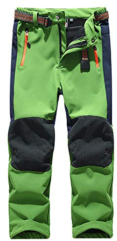 Echinodon Kinder Softshellhose mit Fleecefütterung Hose Wasserabweisend Winddicht Atmungsaktiv Warm Funktionshose Skihose Regenhose Jungen Mädchen Sporthose Wanderhose