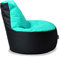Sitzsack Gamer Beanbag 62 Farben Indoor Outdoor Sitzsäcke Gaming Beanbags Sitzkissen Erwachsene Riesensitzsack Kinder Lounge Bodenkissen Schule Kindergarten Tobekissen 80cm Durchmesser,Türkis-Schwarz