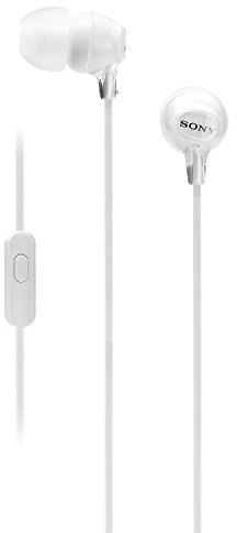 Sony Audio/Video MDR-EX15AP/W EX Earbud Headset White, Model: MDREX15AP (Renewed)