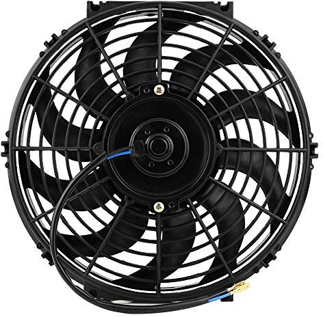 Riuty Ventilateur de Refroidissement de Moteur de Voiture, Ventilateur Universel de Refroidissement de Moteur électrique 12V de Voiture de 12 Pouces avec kit de Montage