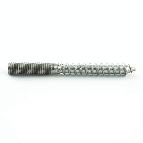 Eisenwaren2000 | Stockschrauben M6 x 120 mm (10 Stück) - Schraubstifte - Holzschrauben - Edelstahl A2 V2A VA - rostfrei