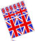 Biomar Labs® 10 x PVC Adesivi Stickers Set Bandiera Nazionale UK United Kingdom Regno Unito per Auto Moto Finestrìno Porta Casco Scooter Skateboard Bici PC Laptop Tablet Tuning D 24