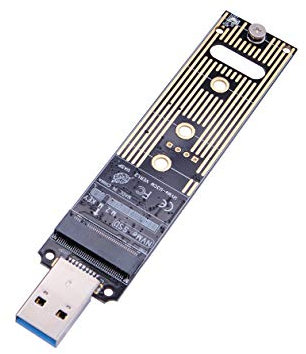 M.2 NVME USB 3.1 Adapter, M-Key M.2 NVME to USB Card Reader USB 3.1 Gen 2 Bridge Chip with 10 Gbps High Performance, Compatible with Samsung 950/960/970 Evo/Pro or Other M.2 SSDs with PCI-E Type