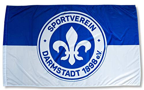 Sportverein Darmstadt 98 Fahne - Hissfahne Flagge mit Hohlsaum - 150x90cm - Original Lizenzprodukt