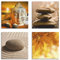 ARTLAND Wanddeko Wellness Bilder Leinwand Bilder Set 4tlg. je 40x40 cm Quadratisch Wandbilder Buddha Zen Garten Massage Steine A7JH